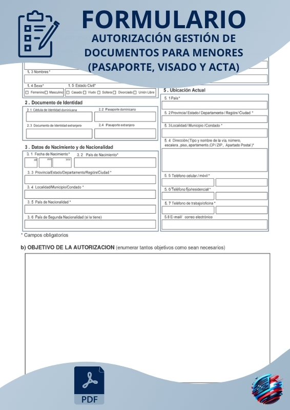 AUTORIZACIÓN PARA MENORES