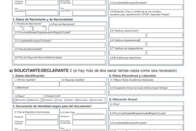 Declaración Jurada Deterioro de Pasaporte