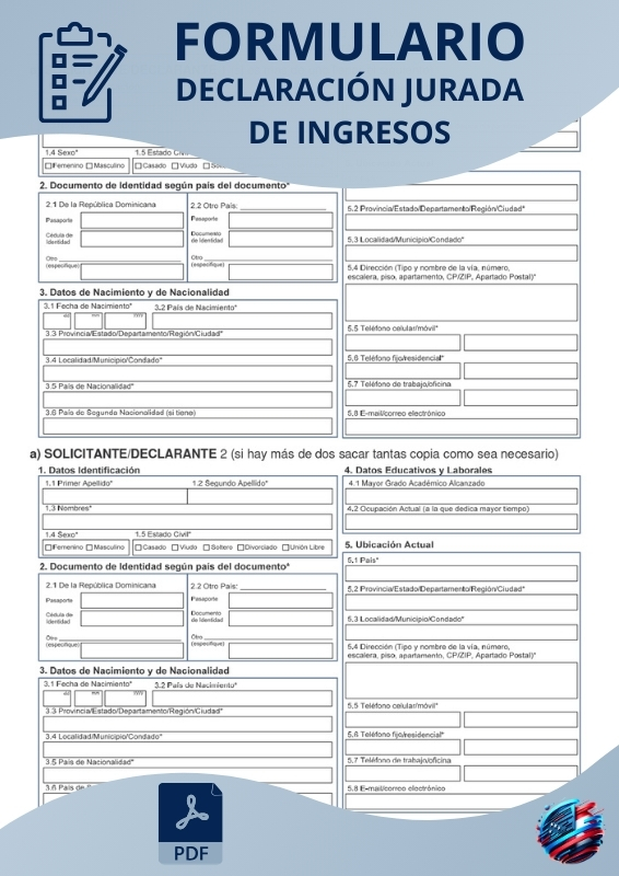 Declaración Jurada de Ingresos