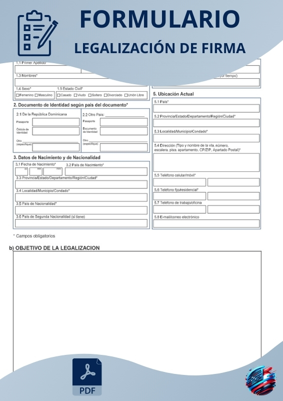 Formulario Legalización de firma