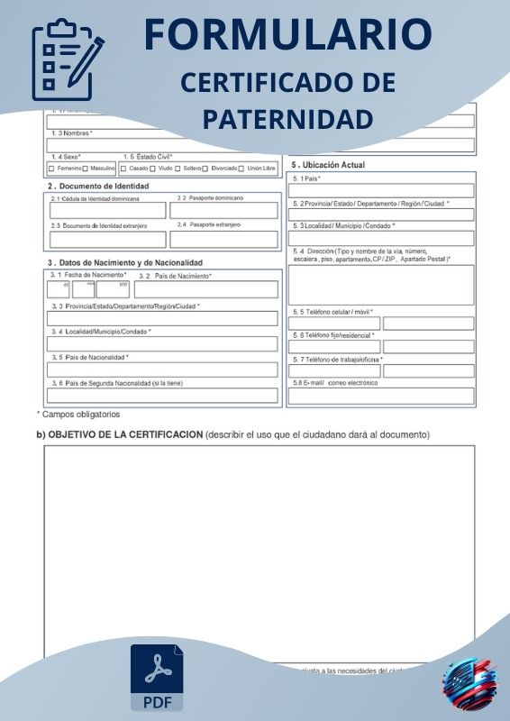 Certificado de paternidad