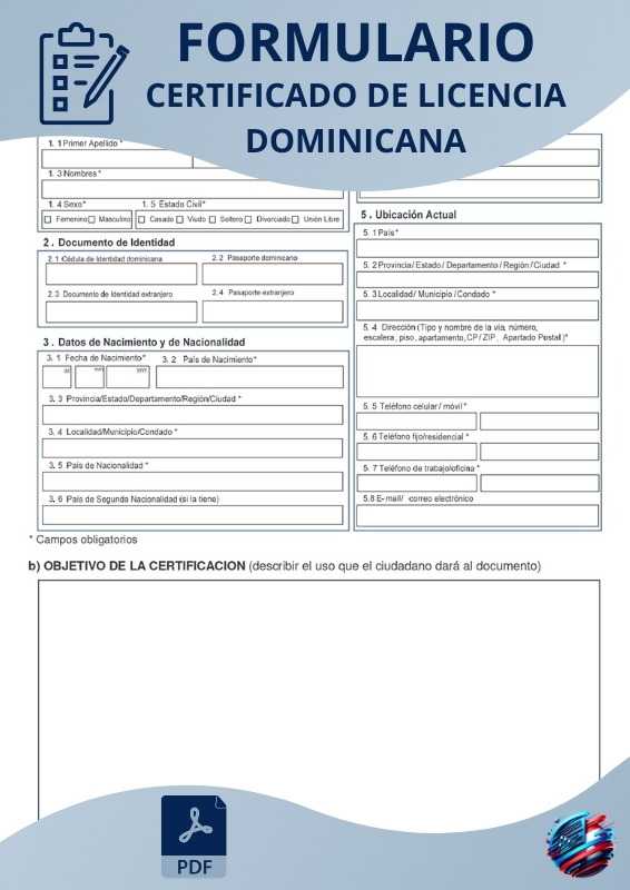 Certificado de Licencia Dominicana