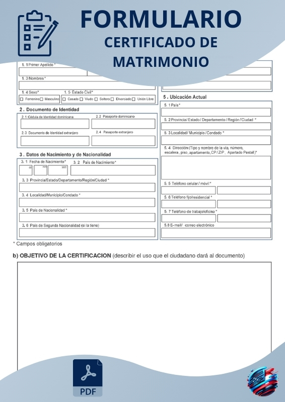 Certificado de Matrimonio