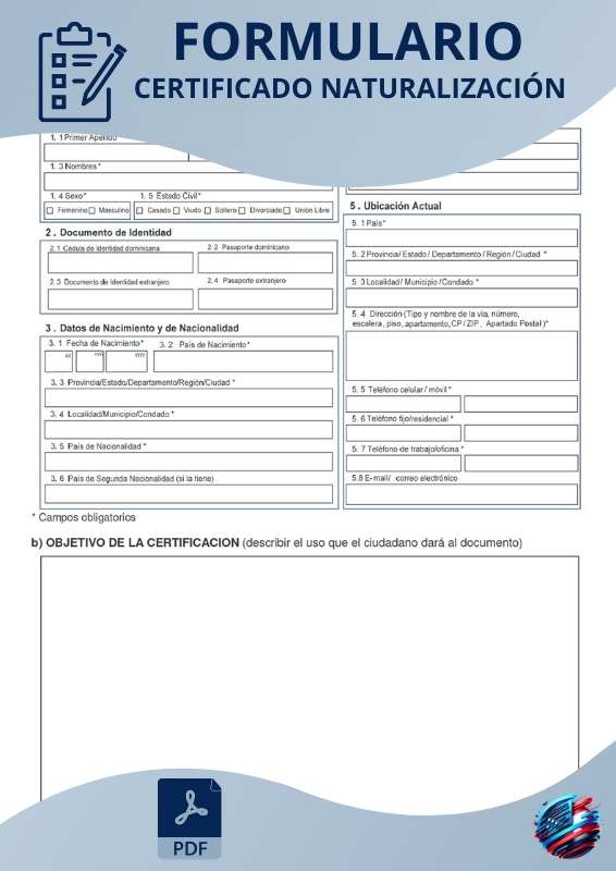 Certificado Naturalización