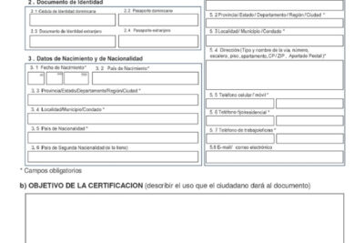 Certificado de Lugar de Nacimiento